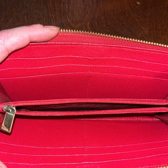 Authentic New Furla Elena Medium Leather Satchel Bag and Wallet in Ruby Red EUC - Picture 5 of 16